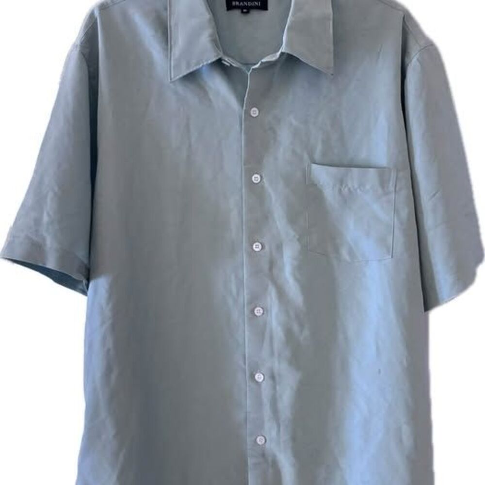 Brandini Short Sleeve Rayon-blend Button Down Shirt Size XL- NWT